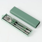 휴대용 케이스 포크 수저 젖가락 세트