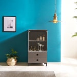 까미엘 레나 거실장 세트 와이드 수납장 유리장식장 고급 거실 인테리어