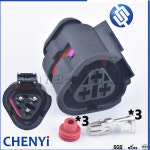 3 핀 6 온도 제어 스위치 플러그 라디에이터 팬 스위치 커넥터 1J0 973 203 Jett Bora Golf MK4 Beetle 1J0973203