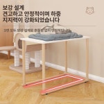 고양이화장실선반 공간 나무 원목 침대 문이