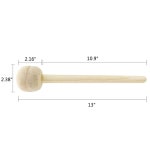 비아웅도 2팩 드럼 망치 13 울 펠트 스틱 베이스 망치 미끄럼 방지 타악기