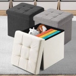 스툴 중형 접이식 낮은의자 수납 미니 스톨 가죽 작은 벨벳 중