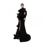 가시와사 럭셔리 특색 핸드메이드 플라워 옆트임 고급 런웨이 명원 이브닝드레스 H1263