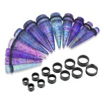 24PC Ear Gauge Stretching Kit Acrylic Tapers and Surgical Steel Tunnels Plugs 00 LBZ4ZUONISP
