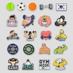 운동 헬스 헬창 크로스핏 캐릭터 뱃지 40종 14 뱃살 심슨