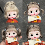 귀여운 앞머리 포니테일 부드러운 모헤어 가발 Ob11 1 12bjd 1 8BJD 헤어 인