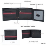 Juzar Tapal Collection 바이폴드 체인 지갑 남성용 RFID 안전 가죽 45 7cm18 바이커 엄지 풀 ID