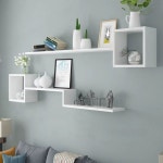 벽걸이 아트월선반 인테리어 선반 거실벽 벽장 세트 A 원목 1m