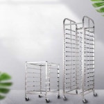 퇴식구 트레이 이동식 스텐 렉 랙 거치대 선반 6단 반죽 빵집