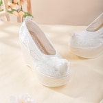 8 여자한복신발 키높이 꽃신 굽높은 구두 자수 한복 245 B J1652-6