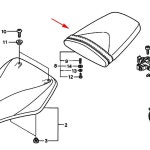 혼다 CBR1000RR 파이어블레이드 SC57 2004 오토바이 조수석용 뒷좌석 어셈블리 Ref OE 77300-MEL-D30