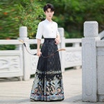 오리지널 봉황직 금화장 꽃말면치마 차이나 반팔세트 차이나 스타일 학생반복 성인단복