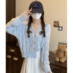 애니율 여성 가을 겨울 니트 스웨터 가디건 핑크색 ONE SIZE G6591