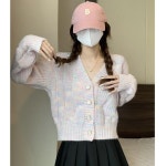 애니율 여성 가을 겨울 니트 스웨터 가디건 핑크색 ONE SIZE G6591