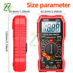 ANENG SZ06 디지털 멀티 미터 2000 카운트 스토리지 전문 전압 현재 옴 테스터 AC DC Ammeter LCD스크린