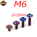 FLAWLESSTI 티타늄 볼트 CNC 프론트 배기 파이프 바이저 호환 포르자 350 Xmax 300 Gr5 M6X10-25
