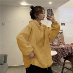 POMTOR 봄과 가을 Wei Yi 여성의 느슨한 얇은 코트 물고기비늘 걸레