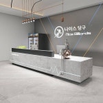커스텀 공업풍 당구장 바 계산대 회사 사무실 호텔 대리석 홀 프론트 테이블 응대