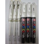 유니볼 UniBall 시그노 브로드 포인트 젤 펜 1 3개 Posca 마커 UM-153 PC-1M 0