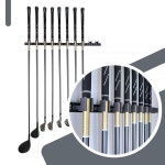 GENERIC 61cm24 랙에 골프 클럽 홀더 10개 벽 디스플레이 벽걸이 랙 마운트 오거나이저 그립 업 128729