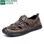 목림썬더스트랩 리얼 소가죽 샌들 남성 여름 개울물 건너기 바우터우 중장년 아빠 동굴 비치