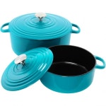 찬탈 찬탈 샹탈 주물 더치 오븐 3리터 미국산 프리미엄 에나멜 코발트 4 pc Set Sea 1개