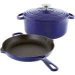 찬탈 찬탈 샹탈 주물 더치 오븐 3리터 미국산 프리미엄 에나멜 코발트 3 pc Set Cobalt 1개
