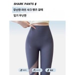 포켓 망사 샤크 팬츠 여 겉옷 봄여름 얇은 2024 하이웨스트 힙업 레깅스 요가 바비 팬츠