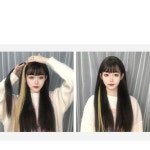 홈앤힐링 여성 붙임 셀프 가발 볼륨 스타일 인모 머리 똑딱이핀 헤어피스 컬러 부분
