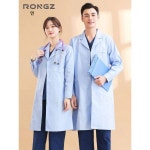 흰 가운 긴팔 의사 여름 반팔 남녀 대학생 화학 실험실 약국 외래 얇은 작업복