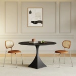 블랙 원형식탁 슬레이트 라운드 용 원탁 식탁