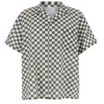 이알엘 ERL and Bowling Shirt with Check Motif in Cotton Linen Man 포함가 ERL08B016CHECKER 131530ER
