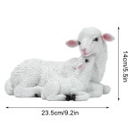 귀여운 흰색 양 장식품 안뜰 정원 별장 조각 공예 야외 풍경 인 1 Sheep