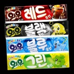 와우 풍선껌 4종세트 래드 그린 사탕