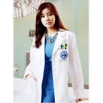 간호사복 한국판 여름 겨울옷 긴팔 흰 가운 무늬 자수 미용사 펫시어 치과 구강 약국