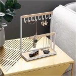 화이트 우드 악세사리 진열대 키링 반지 꽂이 걸이 귀걸이 진열 전시대 거치대 목걸이 정리 팔찌 행거 전시