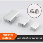 유리 클램프 알루미늄 선반 브라켓 5-12mm 보드 고정 사각 클립 4개 Silvery Curved S 4 PCS