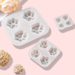 실리콘 키링 석고 고체 방향제 왁스 비누 캔들 타블렛 발바닥 모양 몰드