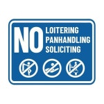 Signs ByLITA 클래식 프레임 No Loitering No Panhandling No Soliciting 사인 - 라지