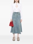 가니 로고 아플리케 데님 스커트 - TINT WASH J1375 091