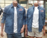 지프 남여공용 데님 셔츠 J3702