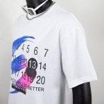 트렌드남성 여름신상반팔티셔츠남녀야옹이숫자프린트캐주얼루즈커플 G5032