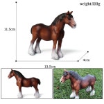 미니어처 말 카우보이 스터드 농장 안정적인 기수 액션 피규어 동 1개 34 Clydesdale Horse