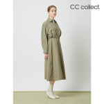 씨씨콜렉트 셔츠 플리츠 투인원 원피스 KA 66 Khaki KA1 C241MSE003 953827