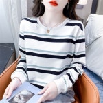 지아샵 여성 가을 줄무늬 맨투맨 티셔츠 55