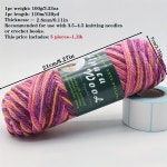 알파카 혼방 원사 총 1 1LB 중간 두께 2 스웨터에 적합 뜨게 바늘 3 5-4 5 개