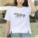 여자 고급 반팔 티셔츠 T 여성 2022 타이드 여름 하이 엔드 디자인 탑 넥 티 02 M 07 생강 영어 SER