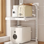 주방 슬라이드 수납 다이 소형 밥솥 레일 에어프라이어 거치대 선반