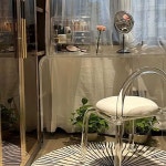 투명 테이블 릴 탁자 북유럽 모던 좌식 인테리어 가로 세로 높이 60 30 75