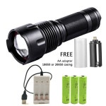Xhp90 2 9 코어 Led 손전등 18650 26650 AA 배터리 토치 XHP50 XM-L2 U3 T6 줌 알루미늄 합 Package H 1개